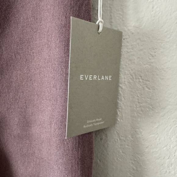 NWT Everlane The Seamless Leggings in Dusty Lavender Purple Full Length Cotton - Picture 7 of 15